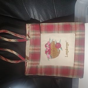 Longaberger Tote Bag Basket Of Apples
